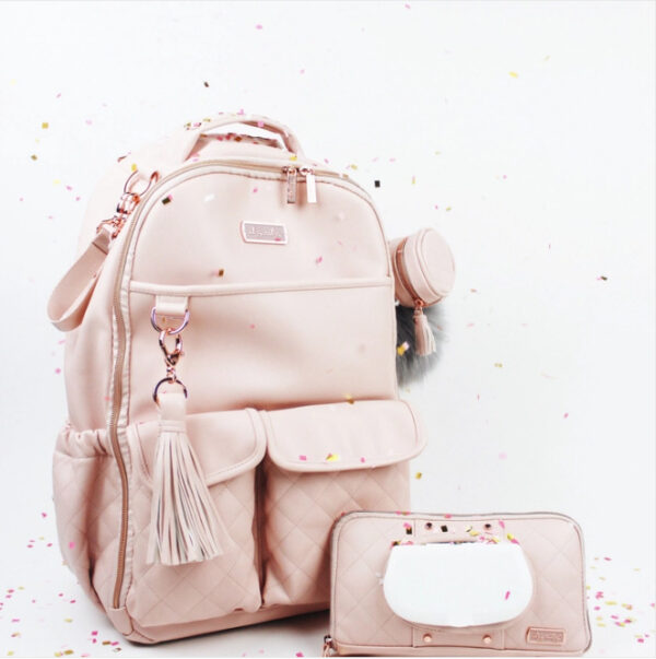 blush diaper backpack