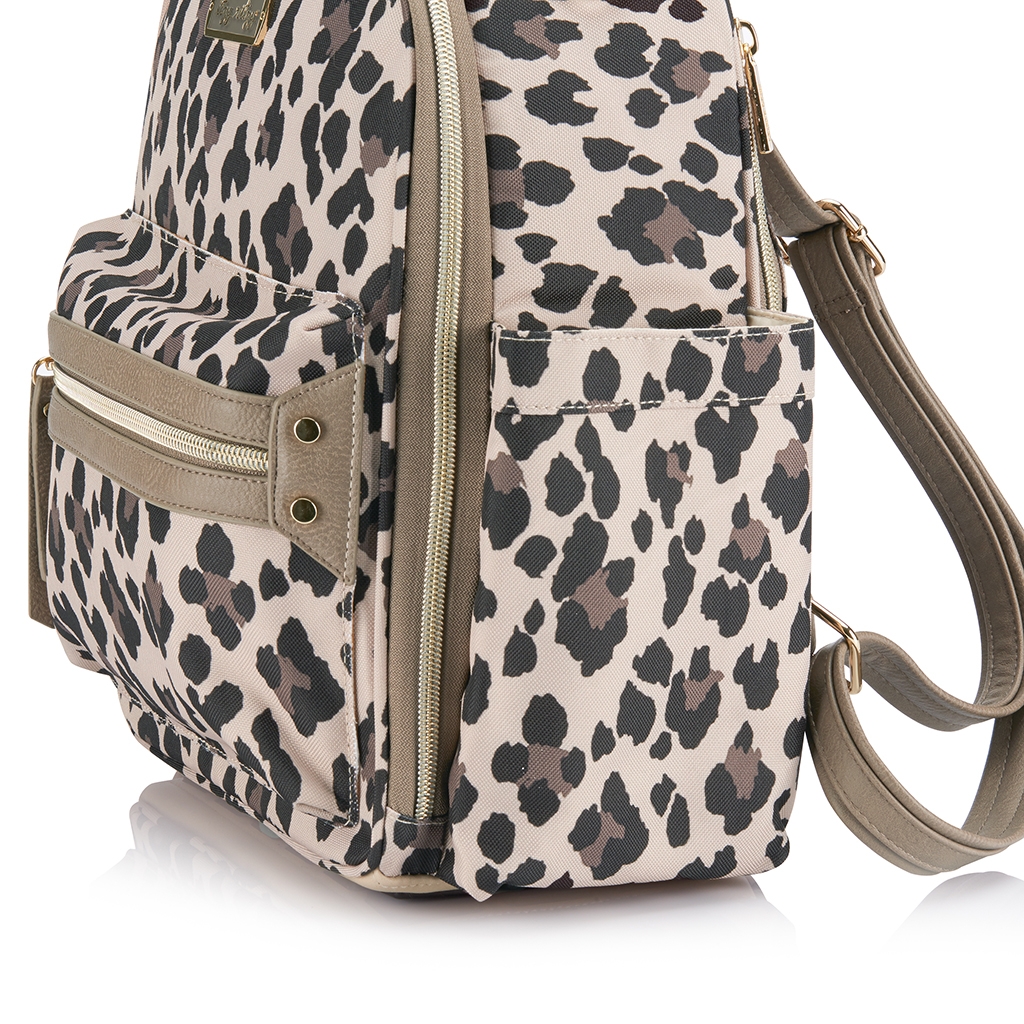 itzy ritzy mini diaper bolsa leopard